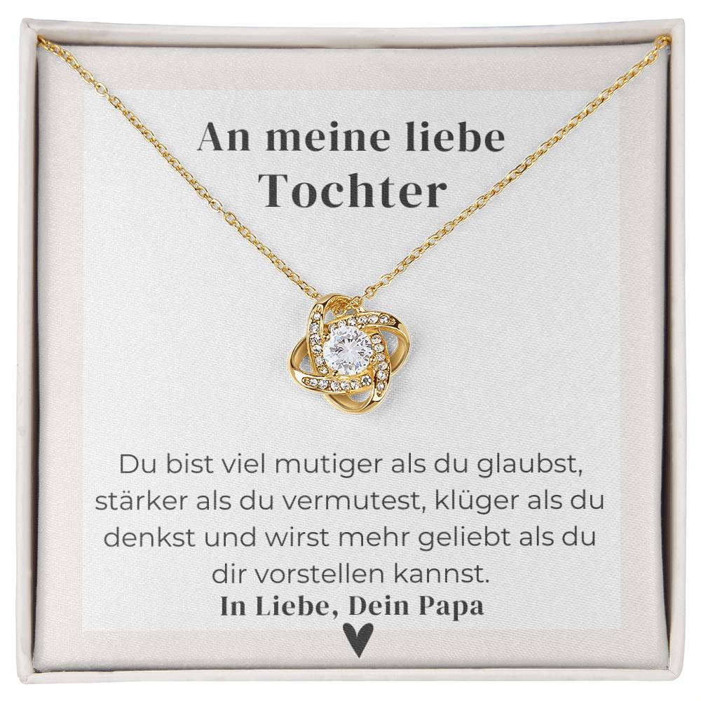 An Meine Liebe Tochter - Du Bist Klüger Als Du Denkst - Love Knot Necklace