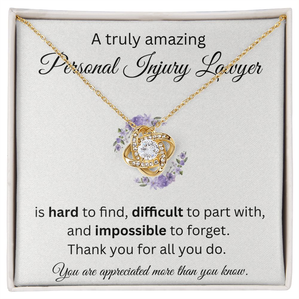 A Truly Amazing Personal Injury Lawyer - Love Knot Necklace