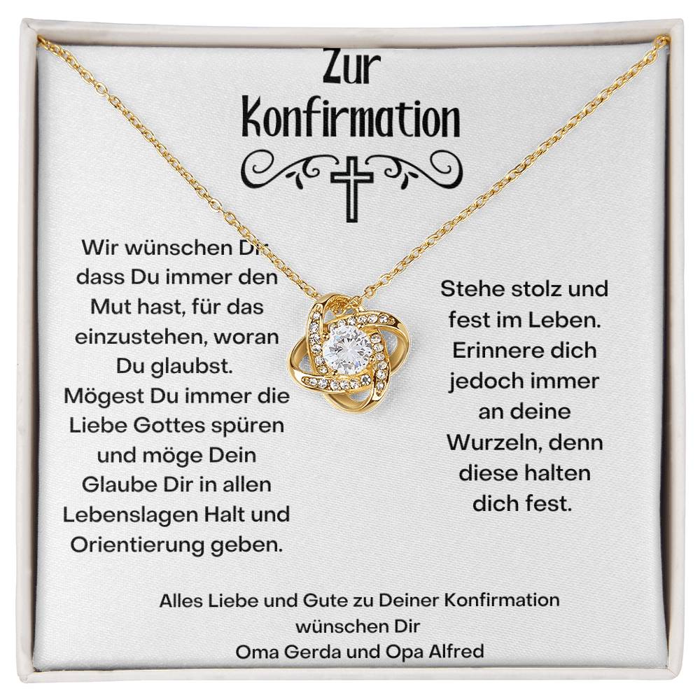 Wir Wünschen Dir, Dass Du Immer Den Mut Hast, Für Das Einzustehen, Woran Du Glaubst - Love Knot Necklace