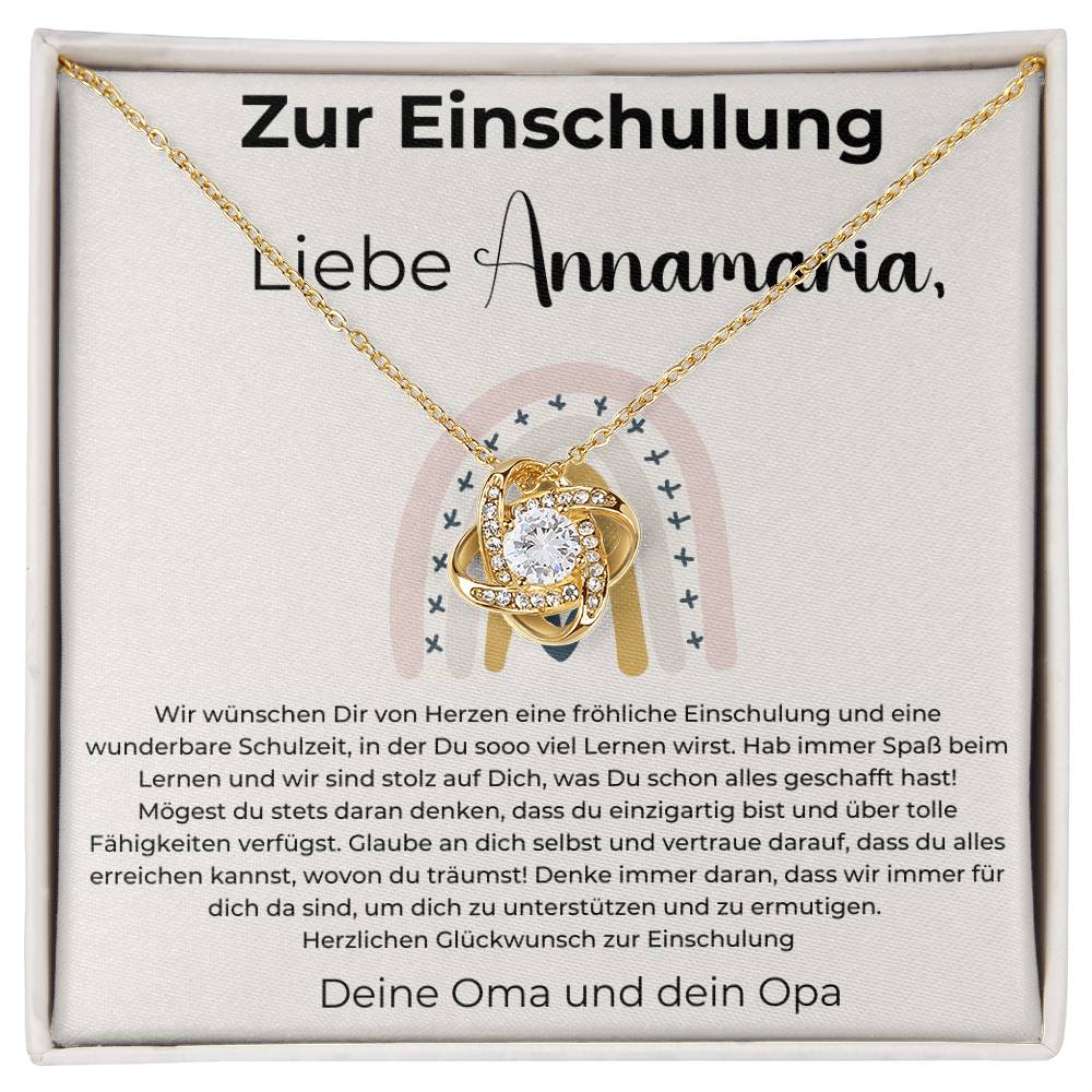 Zur Einschulung - Hab Immer Spaß Beim Lernen - Love Knot Necklace