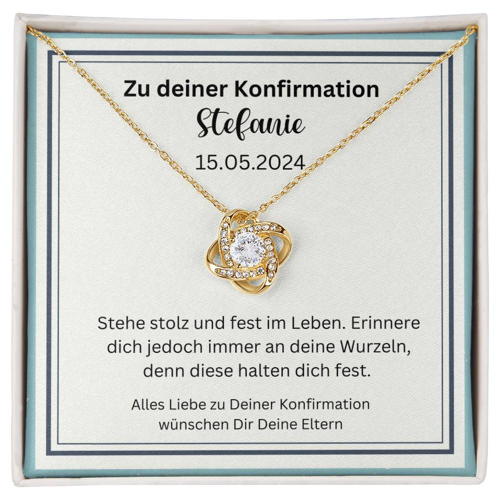 Stehe Stolz Und Fest Im Leben | Love Knot Necklace