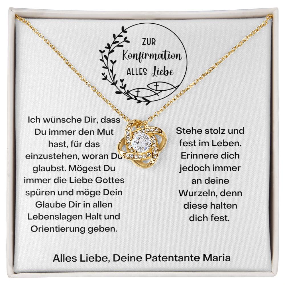 Stehe Stolz Und Fest Im Leben - Love Knot Necklace