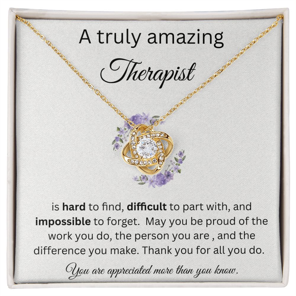 A Truly Amazing Therapist - Love Knot Necklace