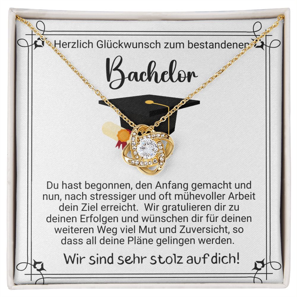 Herzlich Glückwunsch zum bestandenen Bachelor - Love Knot Necklace