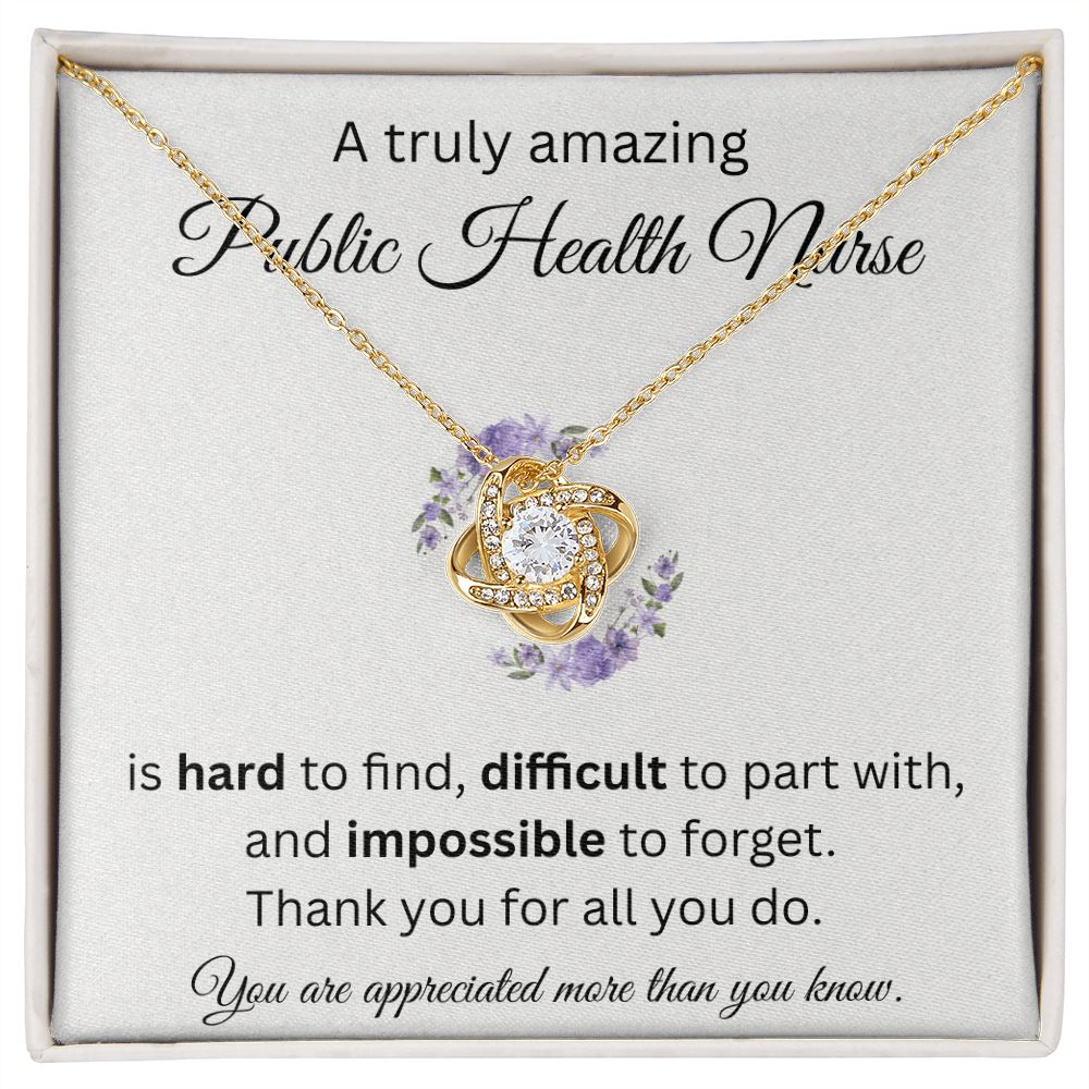 A Truly Amazing Public Health Nurse - Love Knot Necklace