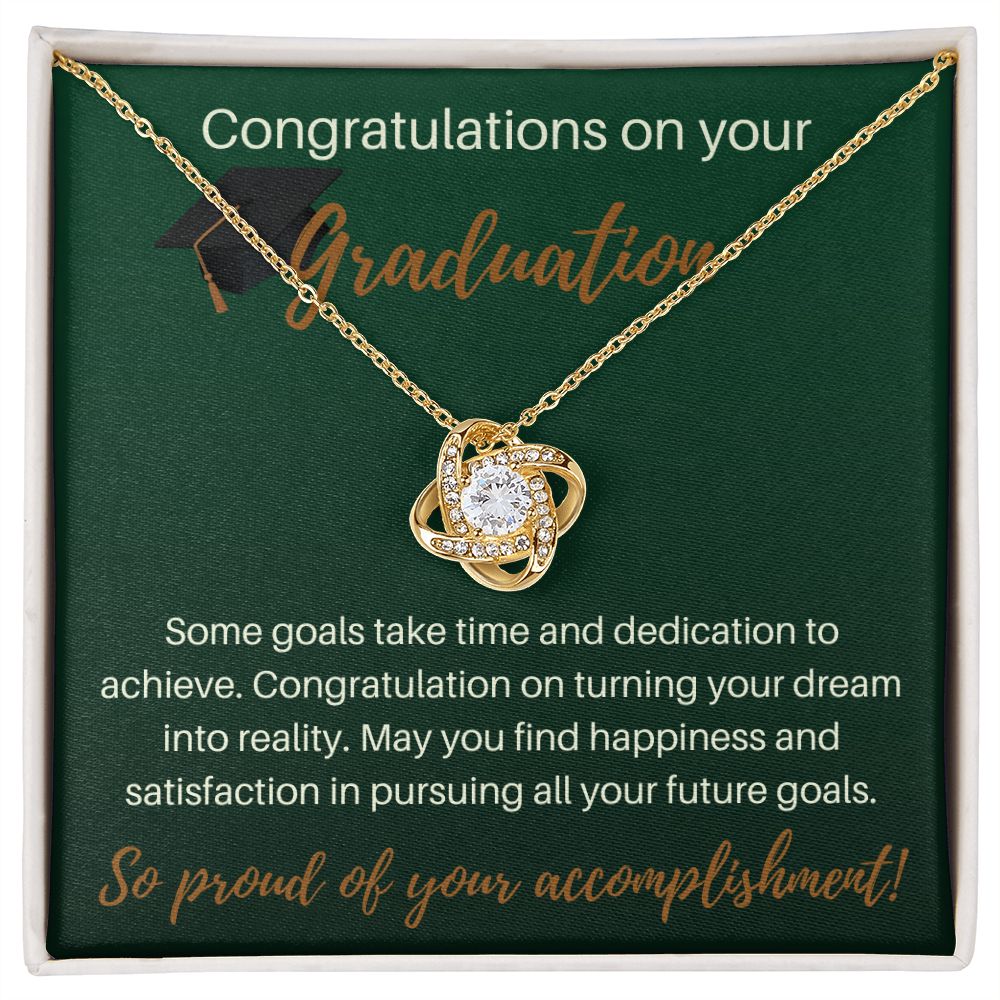 Congratulation On Turning Your Dream Into Reality - Love Knot Necklace
