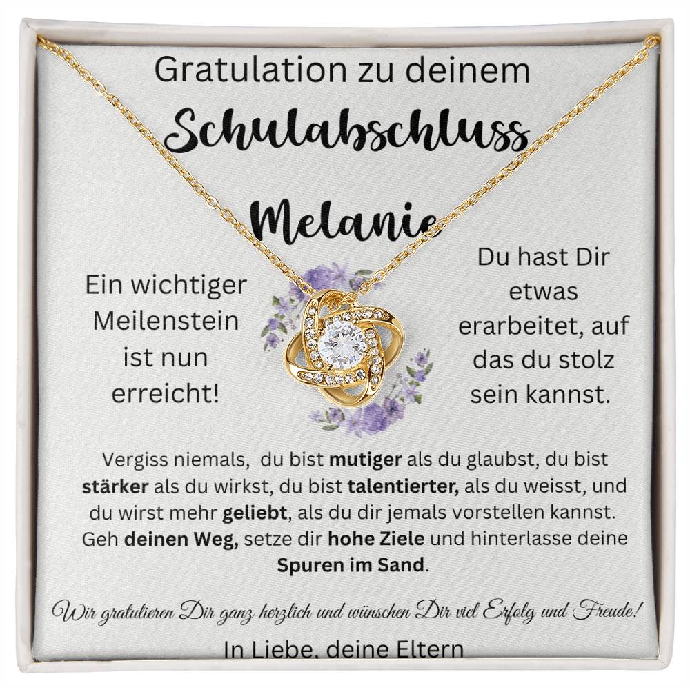 Wir Gratulieren Dir Ganz Herzlich Und Wünschen Dir Vid Erfolg - Love Knot Necklace