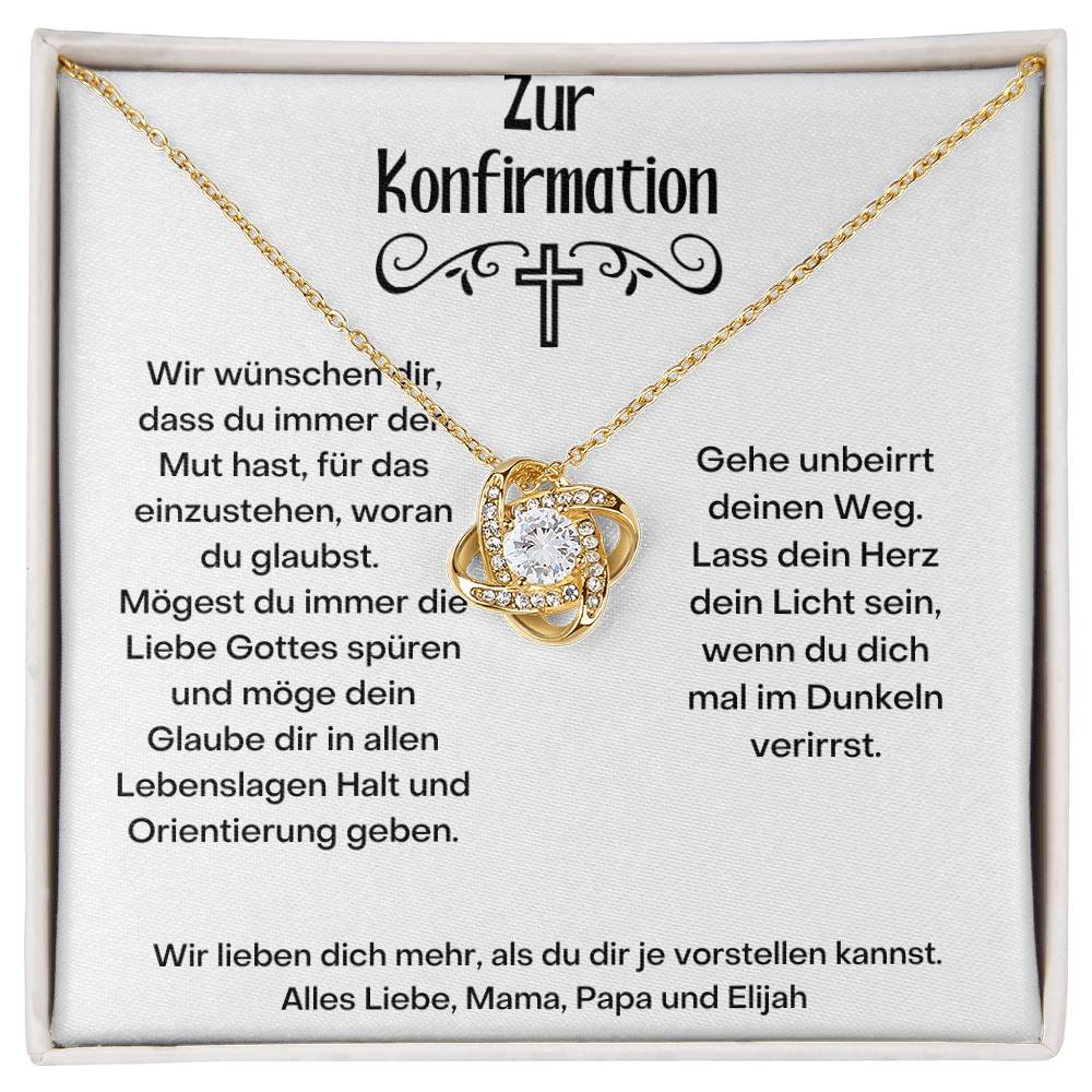 Lass Dein Herz Dein Licht Sein, Wenn Du Dich Mal Im Dunkeln Verirrst - Love Knot Necklace