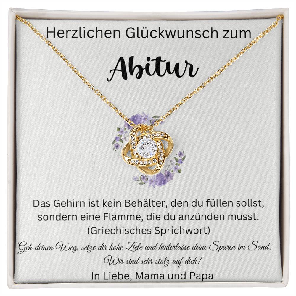 Setze Dir Hohe Ziele Und Hinterlasse Deine Spuren Im Sand - Love Knot Necklace