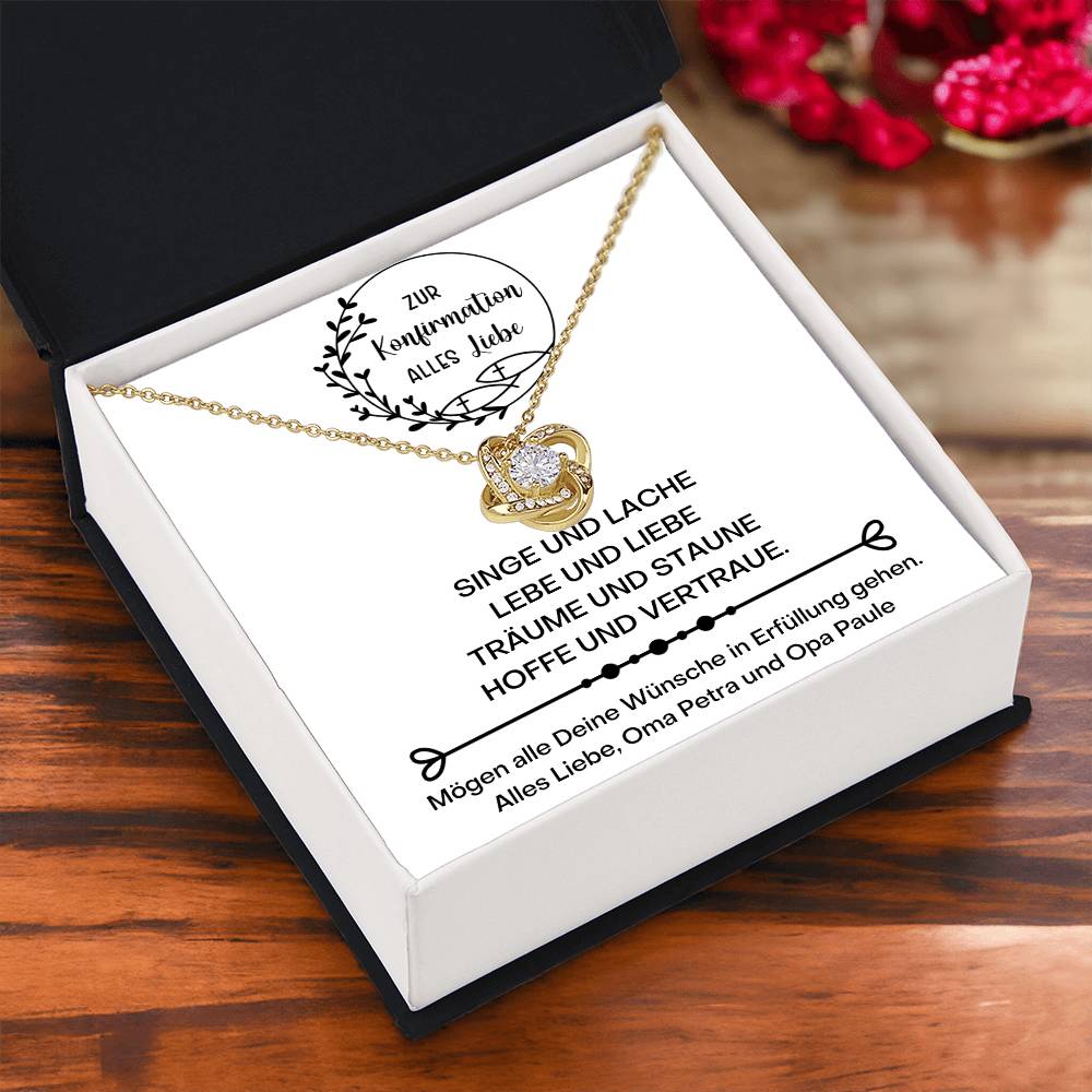 Konfirmation Kommunion Kette 2 - Love Knot Necklace
