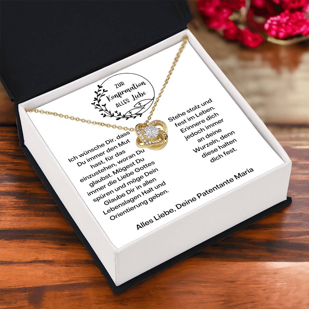 Stehe Stolz Und Fest Im Leben - Love Knot Necklace