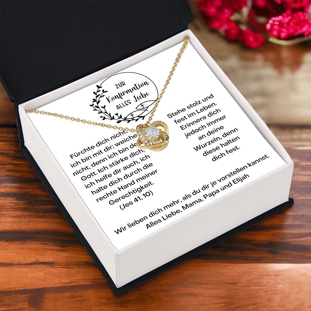 Stehe Stolz Und Fest Im Leben  - Love Knot Necklace
