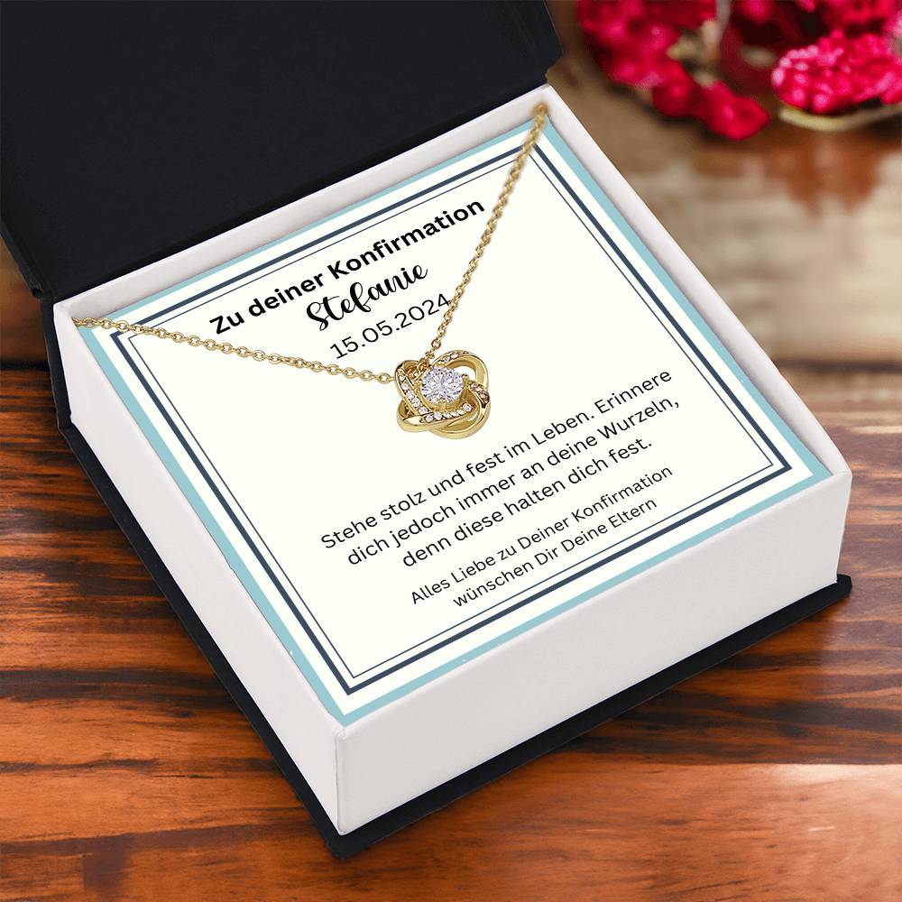 Stehe Stolz Und Fest Im Leben | Love Knot Necklace