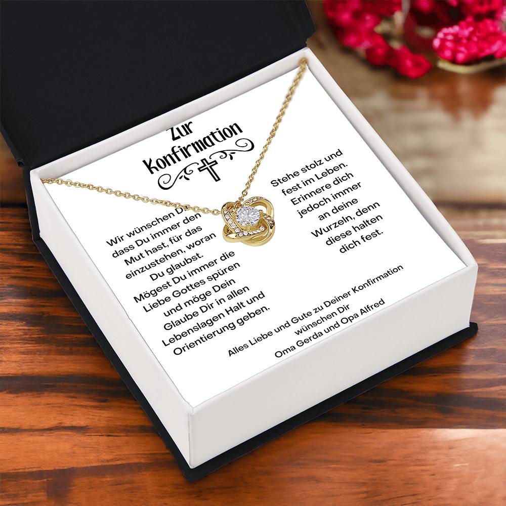 Wir Wünschen Dir, Dass Du Immer Den Mut Hast, Für Das Einzustehen, Woran Du Glaubst - Love Knot Necklace