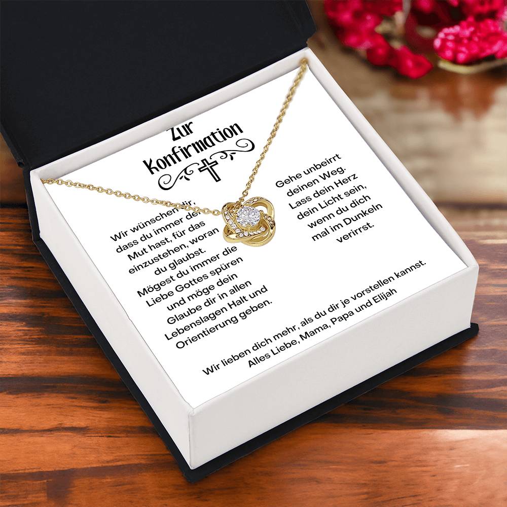 Lass Dein Herz Dein Licht Sein, Wenn Du Dich Mal Im Dunkeln Verirrst - Love Knot Necklace