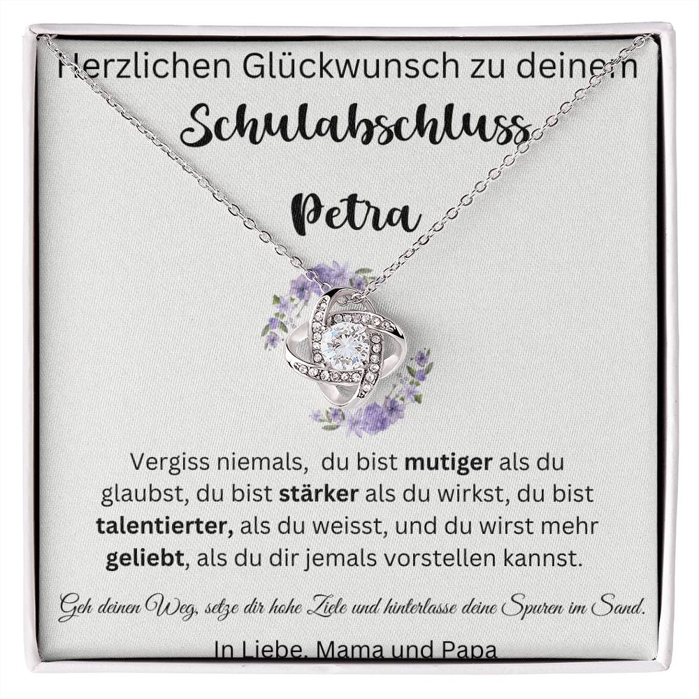 Gratulation Hohe Ziele - Love Knot Necklace