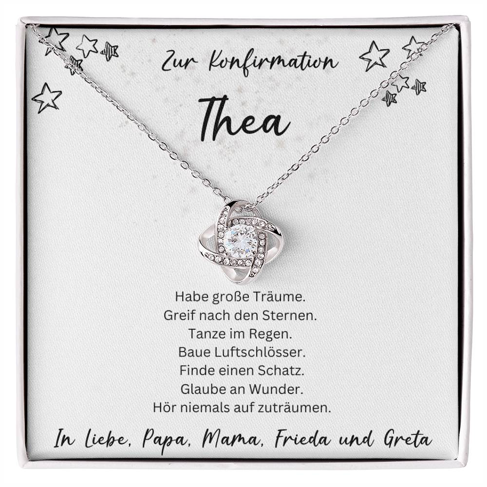 Zur Konfirmation | Habe Große Träume | Love Knot Necklace