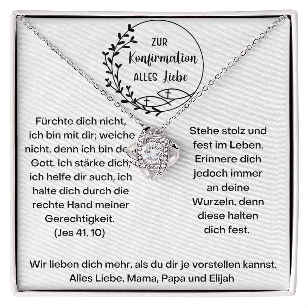 Stehe Stolz Und Fest Im Leben  - Love Knot Necklace