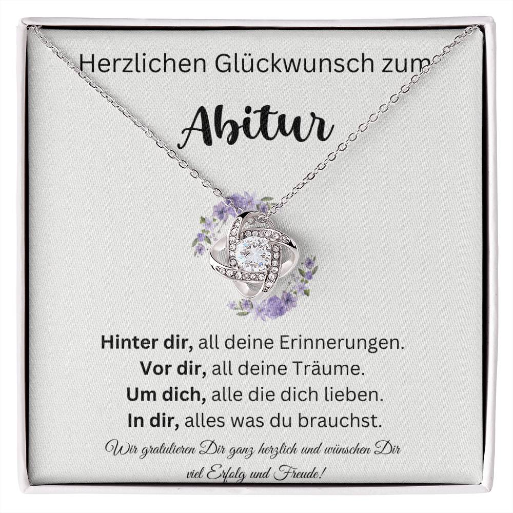 Wir Gratulieren Dir Ganz Herzlich Und Wünschen Dir Viel Erfolg Und Freude - Love Knot Necklace