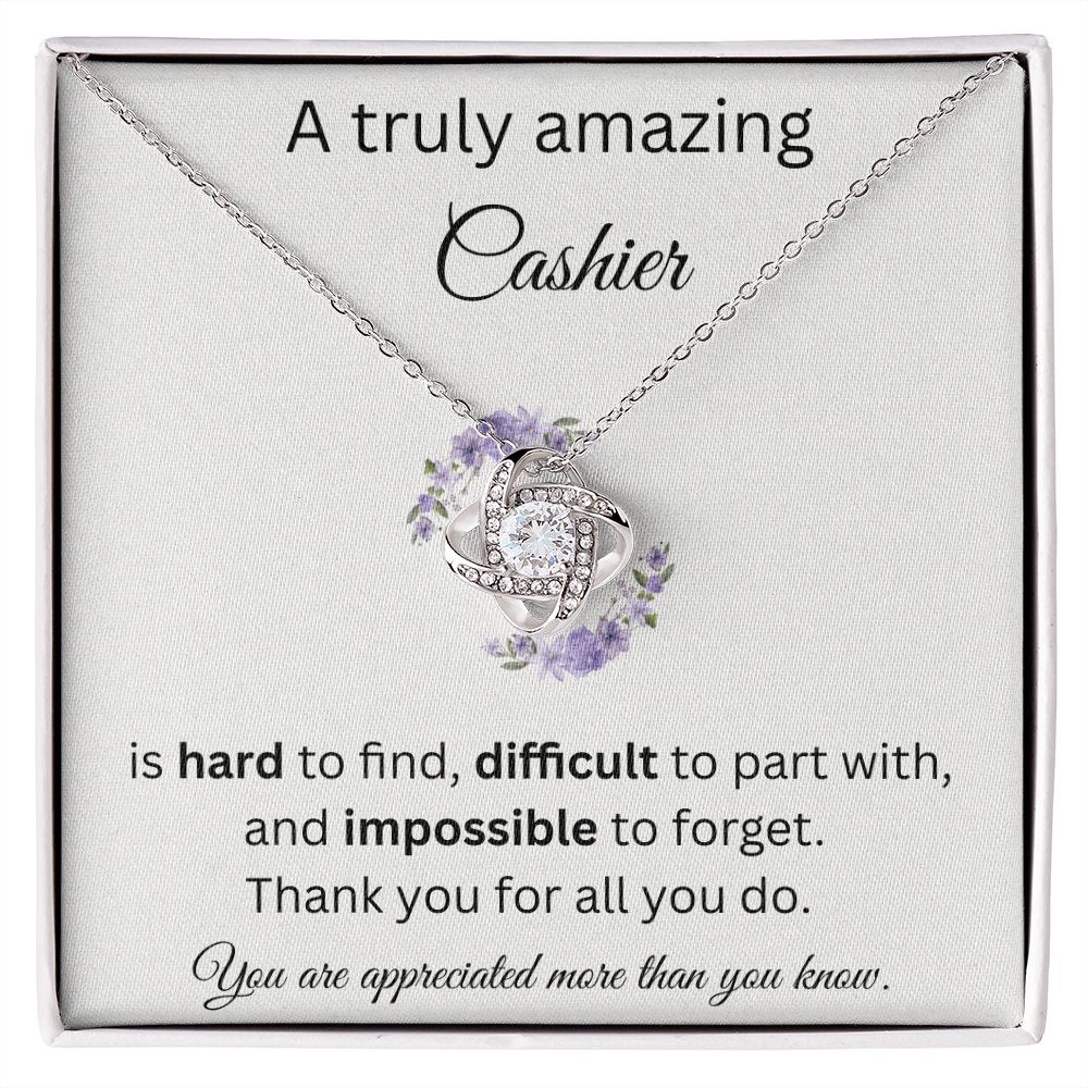 A Truly Amazing Cashier - Love Knot Necklace