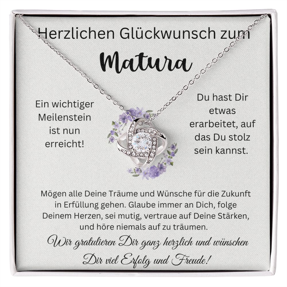 Herzlichen Glückwunsch zum Matura - Love Knot Necklace