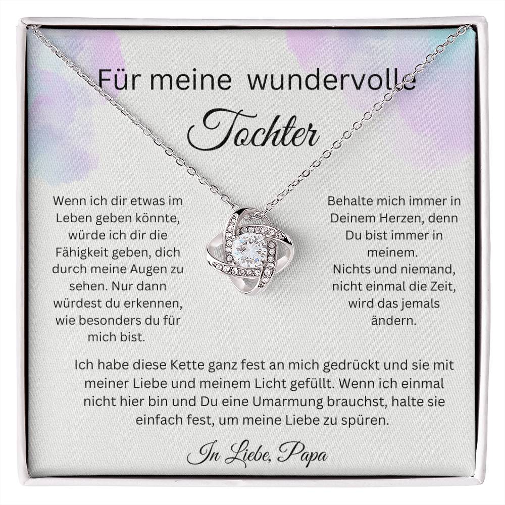Für Meine Wundervolle Tochter - Behalte Mich Immer In Deinem Herzen - Love Knot Necklace