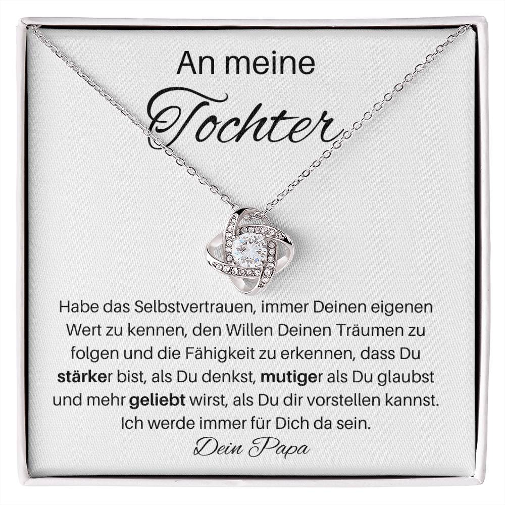 An Meine Tochter - Immer Deinen Eigenen Wert Zu Kennen - Love Knot Necklace