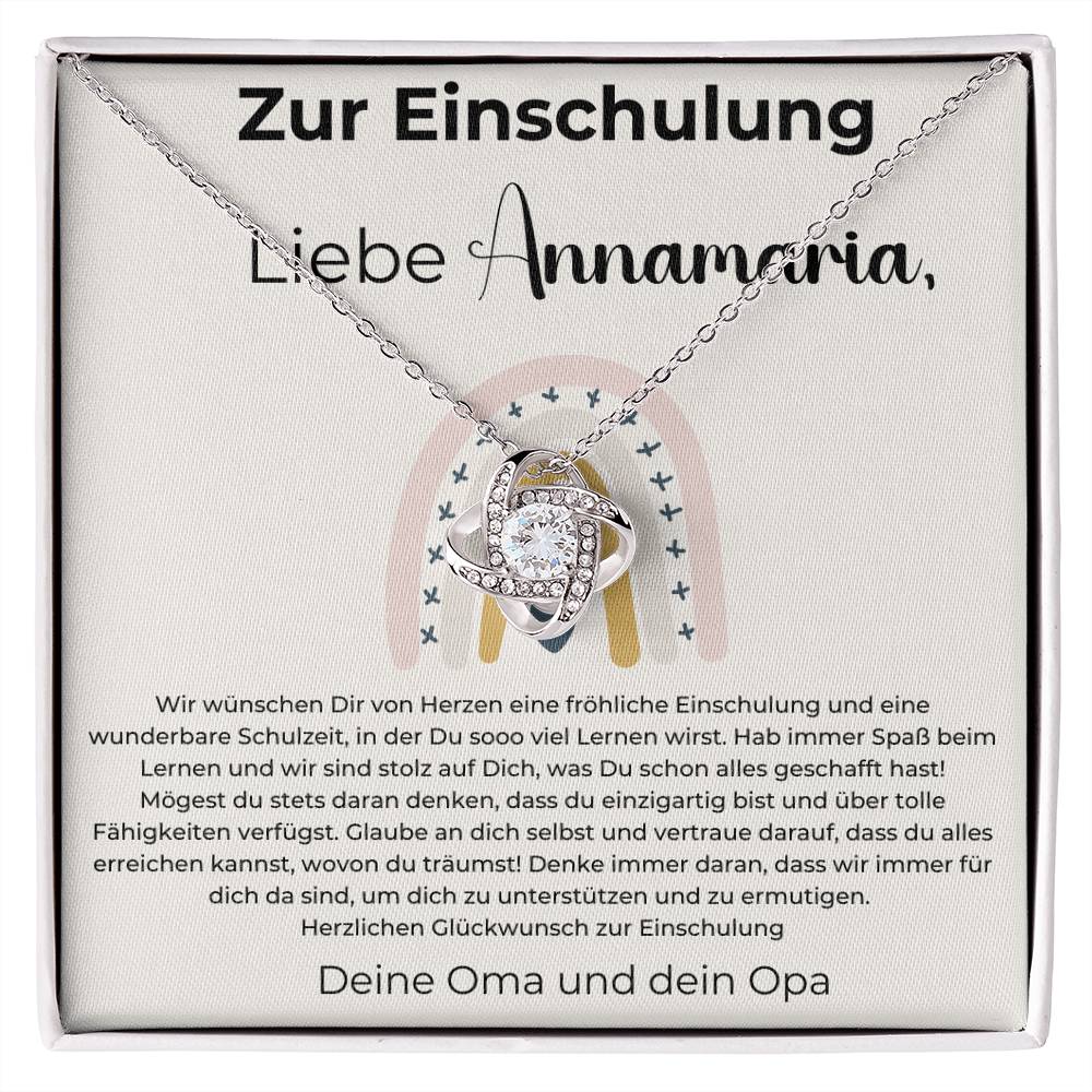 Zur Einschulung - Hab Immer Spaß Beim Lernen - Love Knot Necklace