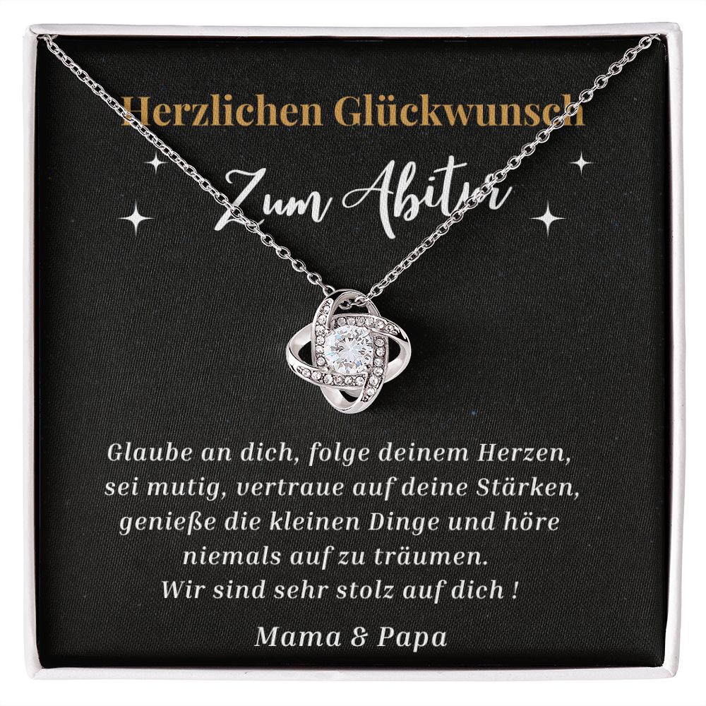 Herzlichen Glückwunsch Zum Abitur - Love Knot Necklace