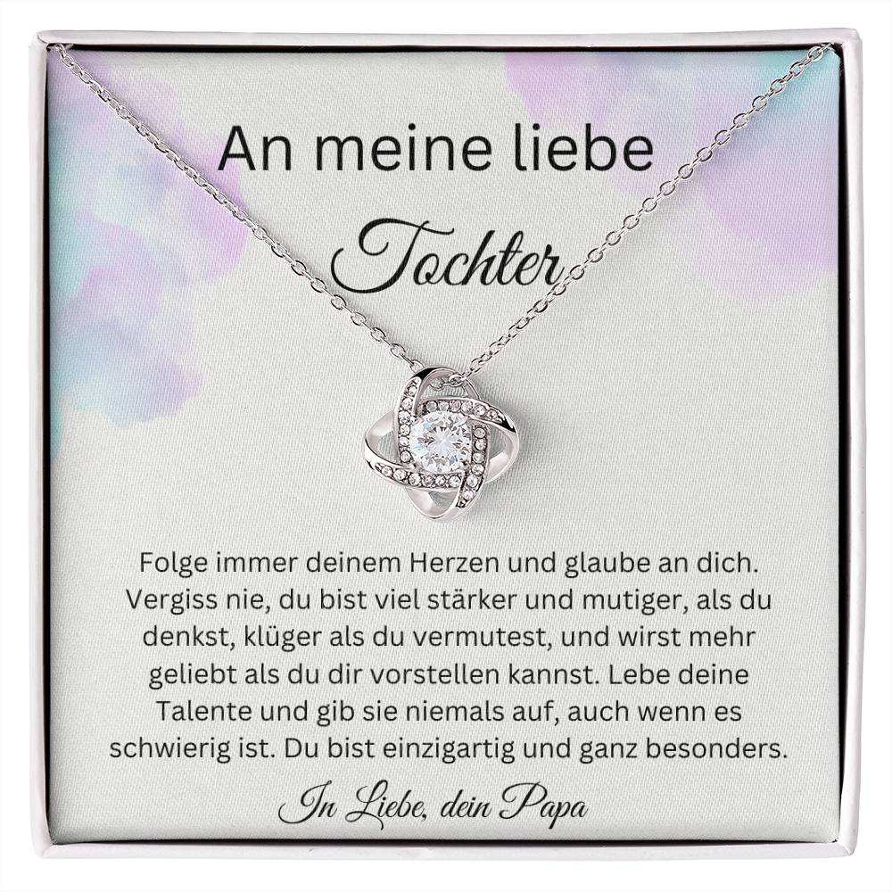An Meine Liebe Tochter – Glaube An Dich - Love Knot Necklace