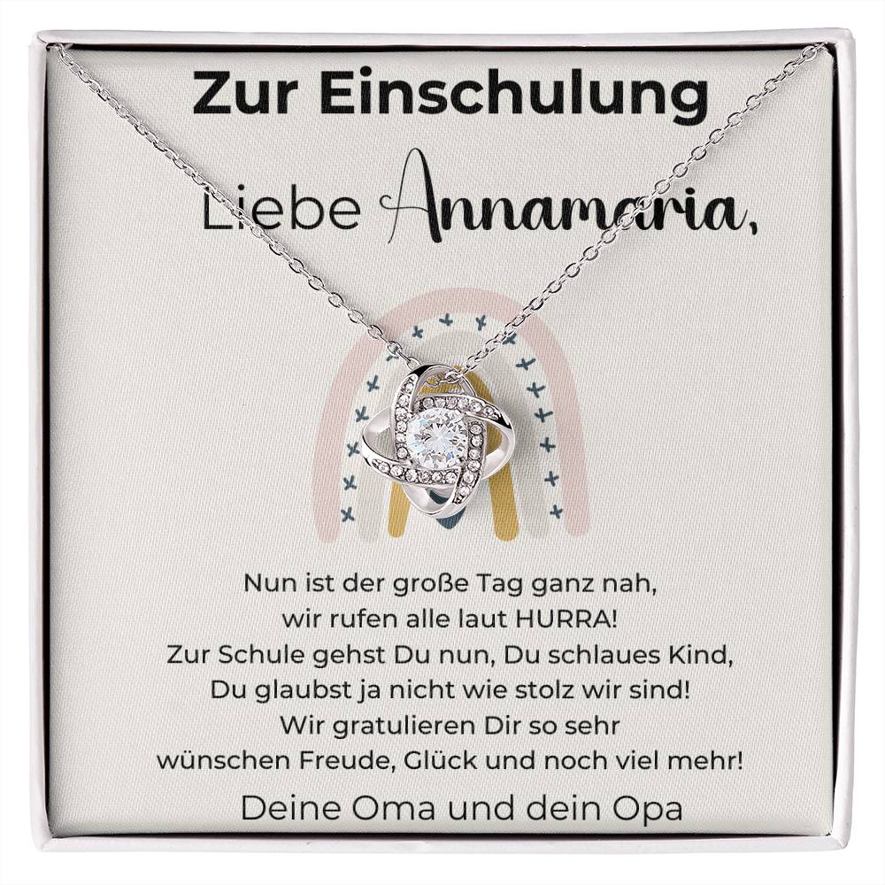 Zur Einschulung - Du Glaubst Ja Nicht Wie Stolz Wir Sind - Love Knot Necklace