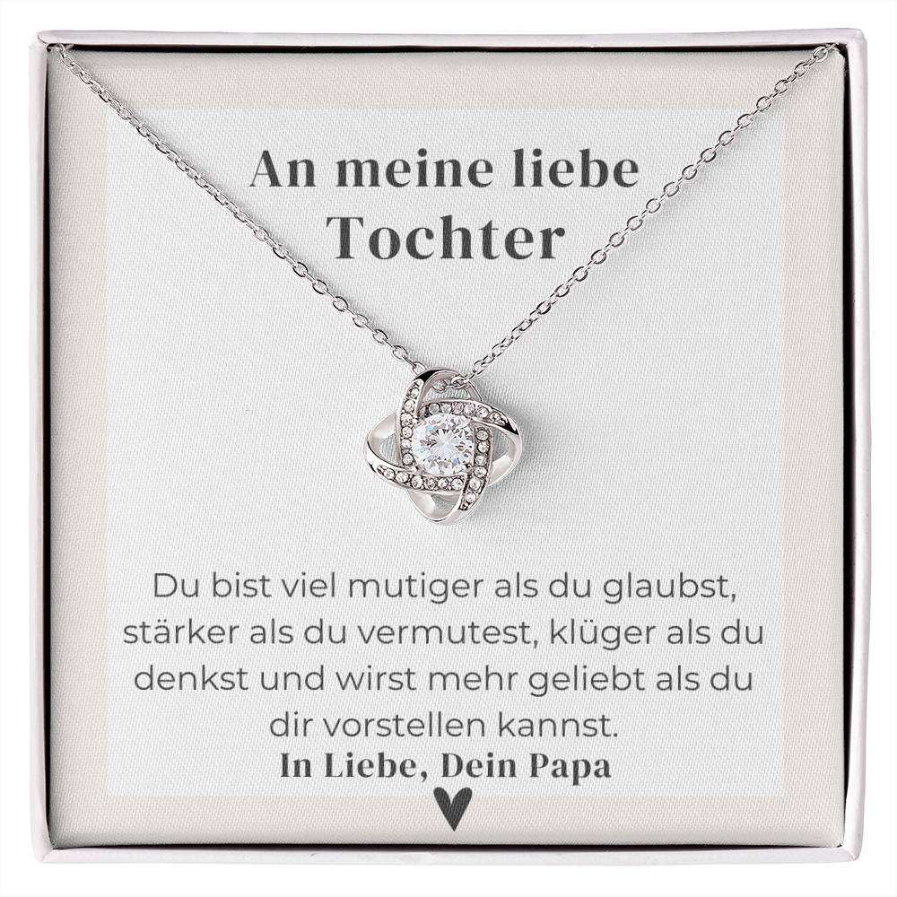 An Meine Liebe Tochter - Du Bist Klüger Als Du Denkst - Love Knot Necklace