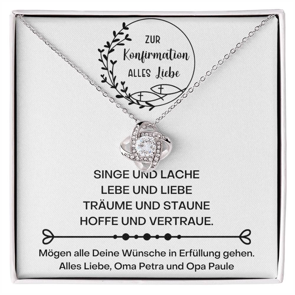 Konfirmation Kommunion Kette 2 - Love Knot Necklace