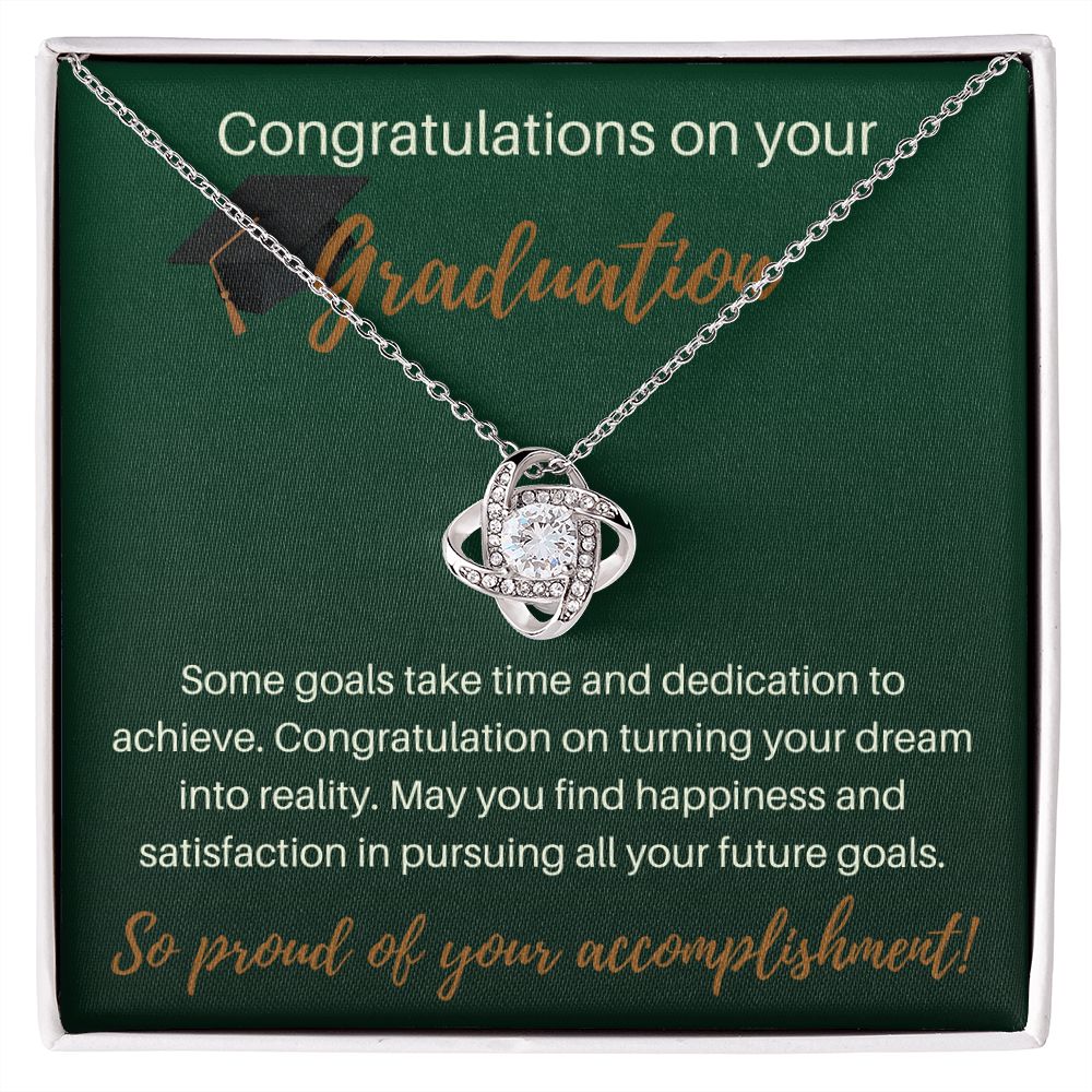 Congratulation On Turning Your Dream Into Reality - Love Knot Necklace