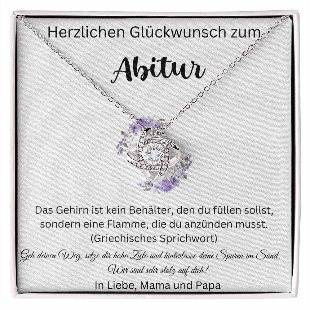 Setze Dir Hohe Ziele Und Hinterlasse Deine Spuren Im Sand - Love Knot Necklace