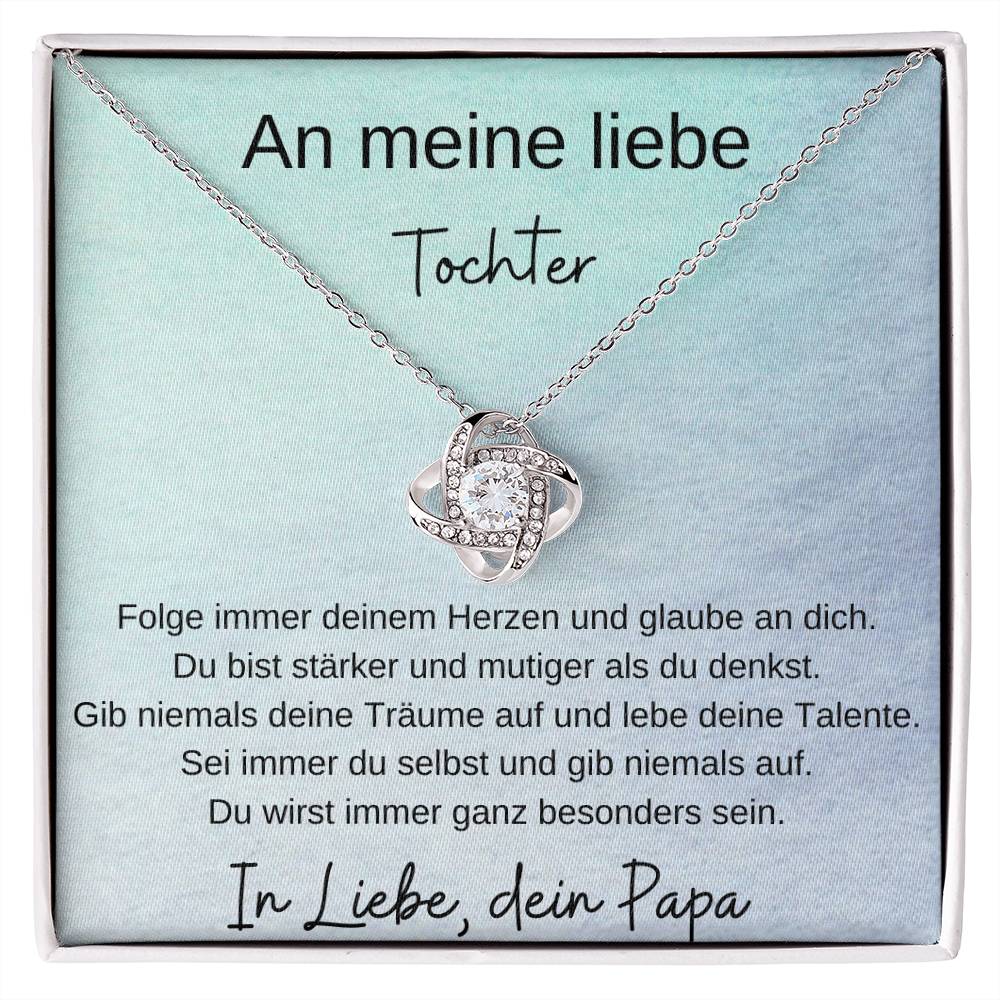 An Meine Liebe Tochter - Du Wirst Immer Ganz Besonders Sein - Love Knot Necklace