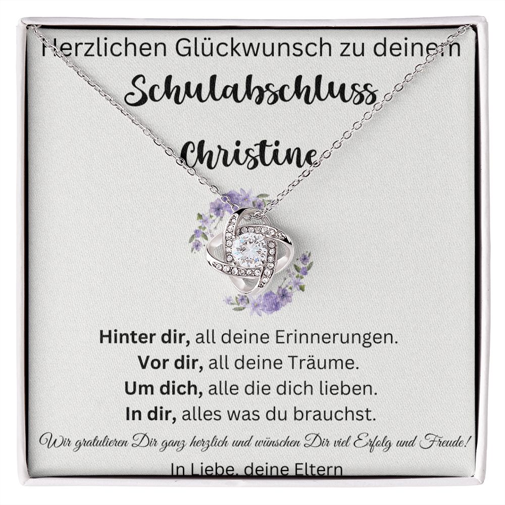 Herzlichen Glückwunsch Zu Deinem Schulabschluss - Love Knot Necklace