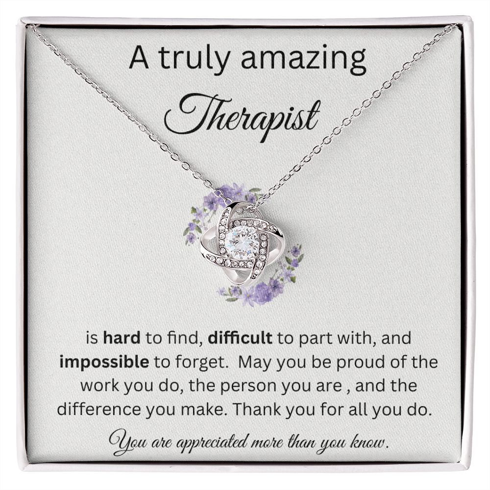 A Truly Amazing Therapist - Love Knot Necklace