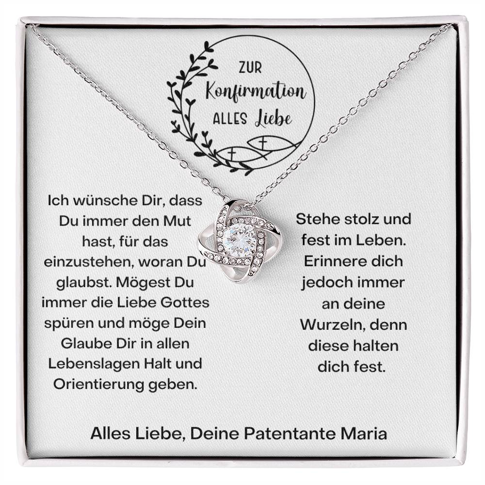 Stehe Stolz Und Fest Im Leben - Love Knot Necklace