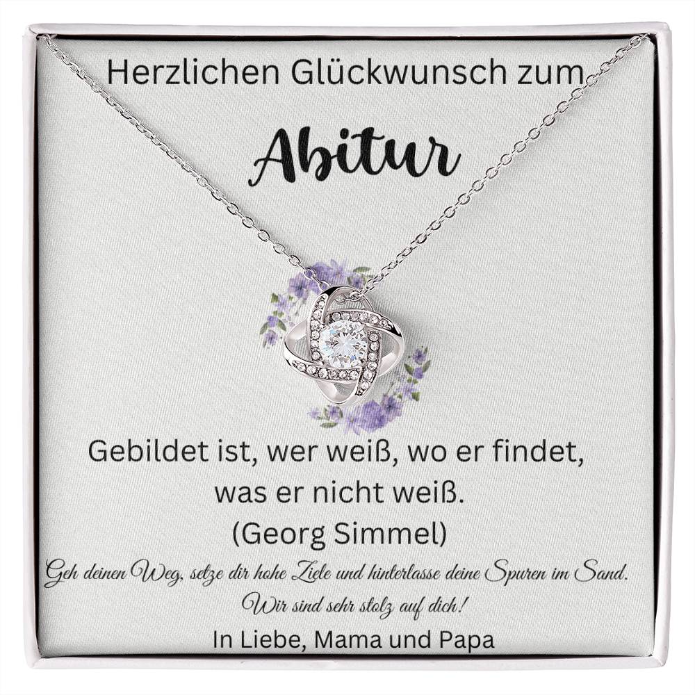 Gebildet Ist Wer Weiß Wo Er Findet Was Er Nicht Weiß - Love Knot Necklace