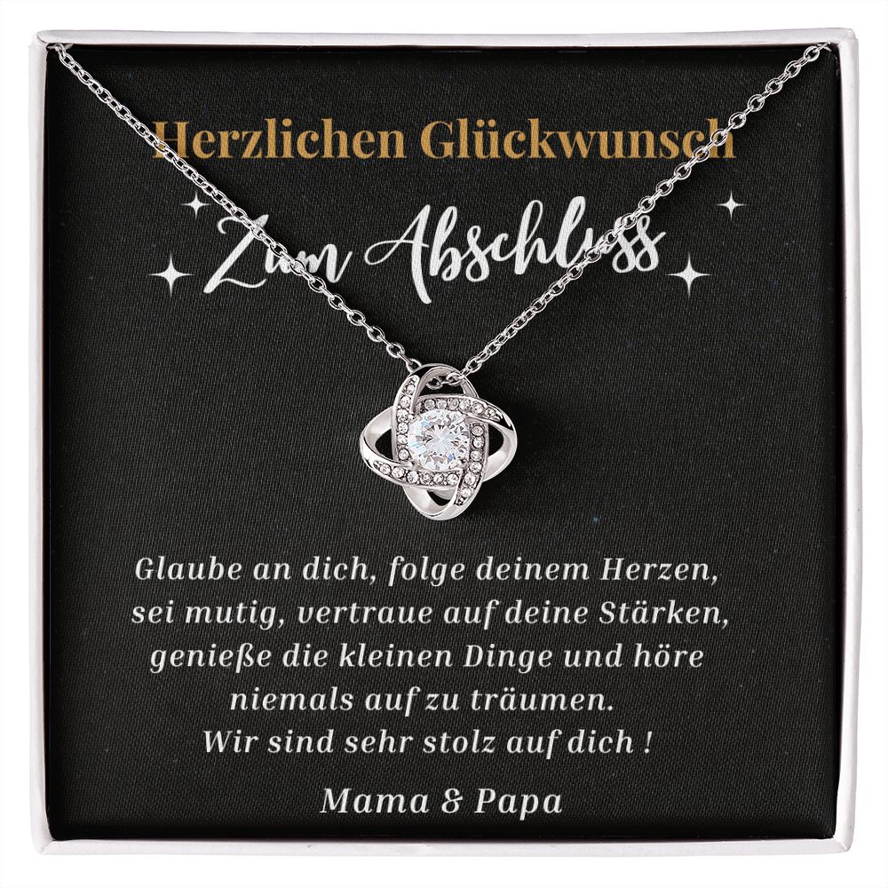 Herzlichen Glückwunsch Zum Abschluss - Love Knot Necklace