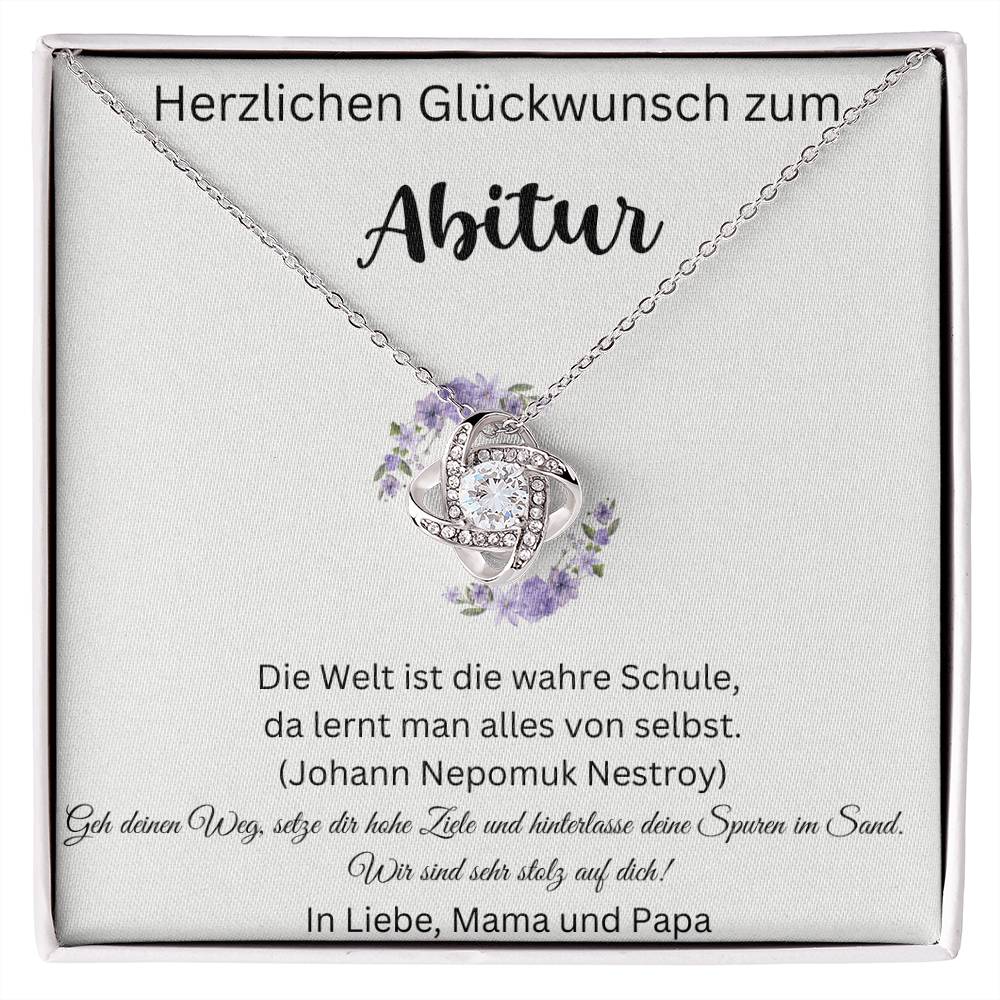 Gratulation Wir Sind Sehr Stolz Auf Dich - Love Knot Necklace