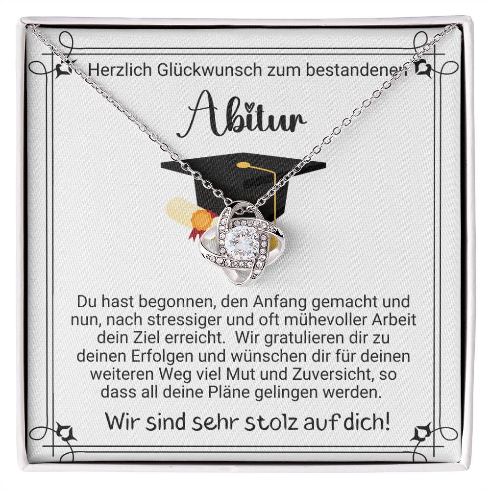 Herzlich Glückwunsch zum bestandenen Abitur - Love Knot Necklace