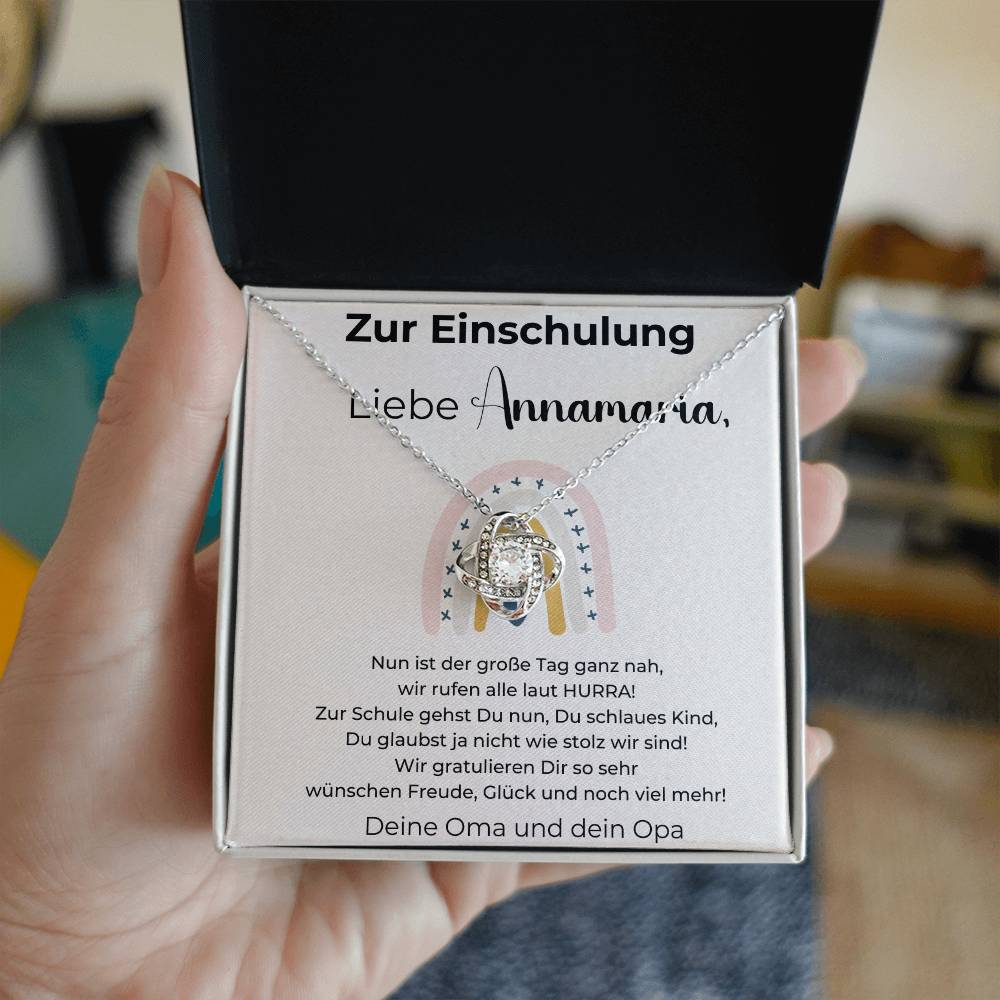 Zur Einschulung - Du Glaubst Ja Nicht Wie Stolz Wir Sind - Love Knot Necklace