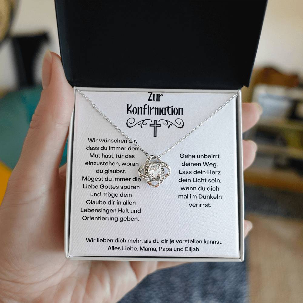 Lass Dein Herz Dein Licht Sein, Wenn Du Dich Mal Im Dunkeln Verirrst - Love Knot Necklace