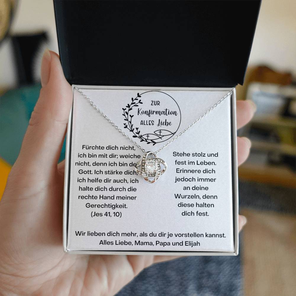 Stehe Stolz Und Fest Im Leben  - Love Knot Necklace