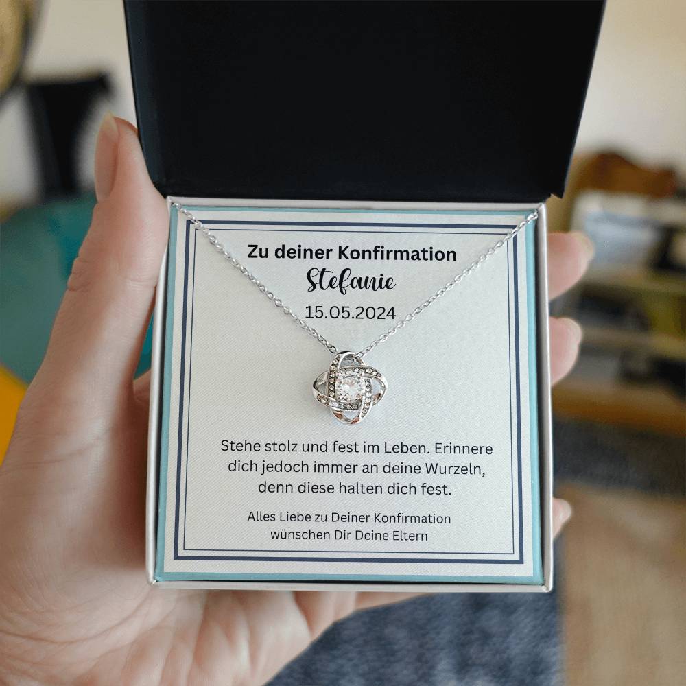 Stehe Stolz Und Fest Im Leben | Love Knot Necklace