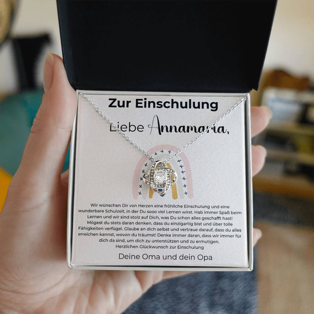 Zur Einschulung - Hab Immer Spaß Beim Lernen - Love Knot Necklace