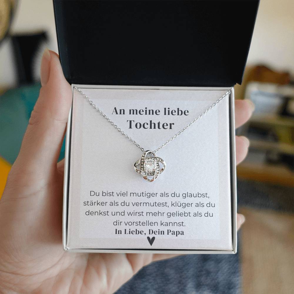 An Meine Liebe Tochter - Du Bist Klüger Als Du Denkst - Love Knot Necklace