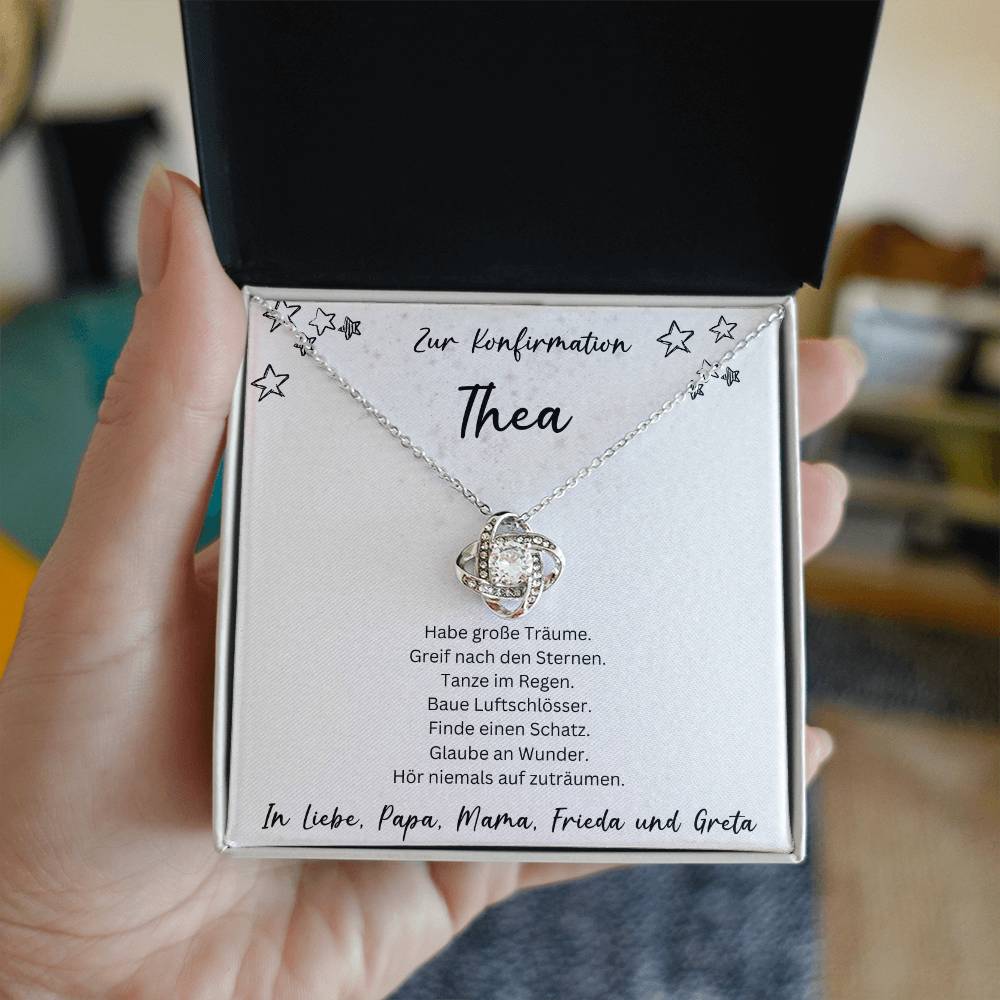Zur Konfirmation | Habe Große Träume | Love Knot Necklace